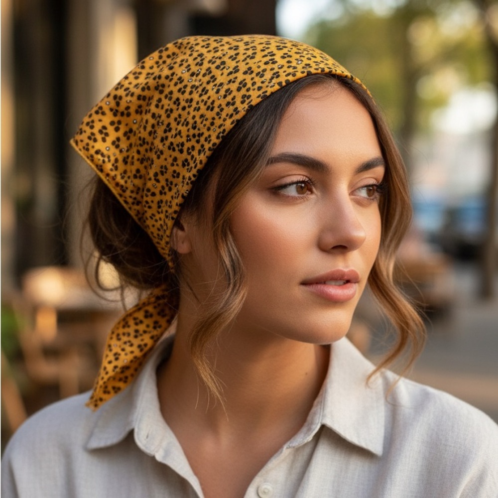 Rare Hermès Leopard Print Bandana/Cotton Pocket Square – Matsuzakaya Edition